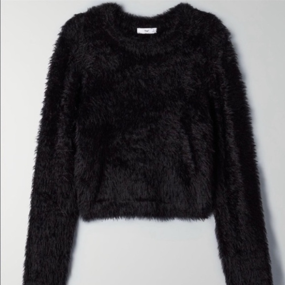 TNA Cropped Soft Fuzzy Sweater